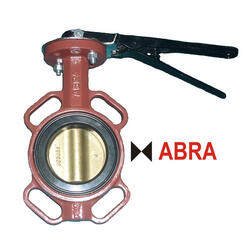 Затвор поворотный межфланцевый ABRA-BUV-VF843D100H Ду100 Ру16 с рукояткой