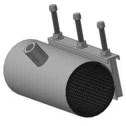 Хомут врезной ОД=88-98 L=200 ДУ=80 нар. резьба ДУ32