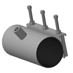 Хомут врезной ОД=120-131 L=400 вн. резьба ДУ20